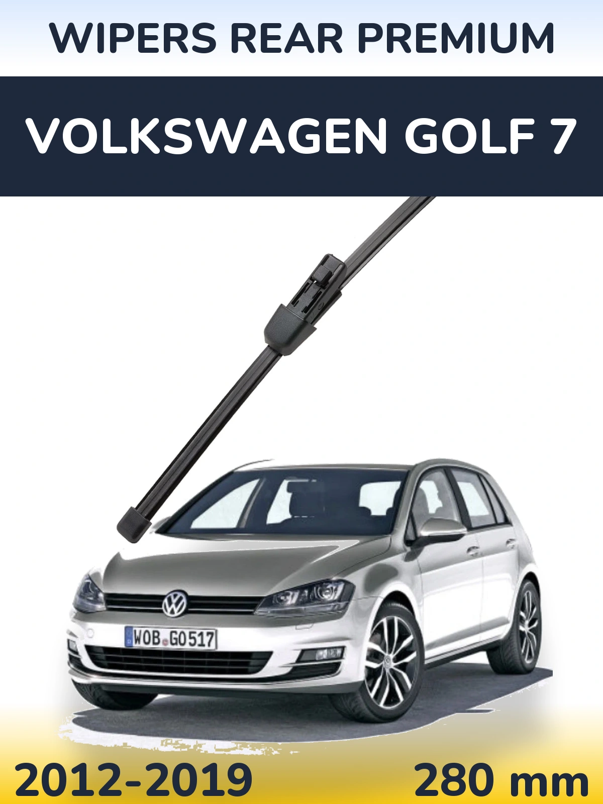 Задний дворник WIPERS REAR PREMIUM 280 мм для Volkswagen Golf 7 2012-2019