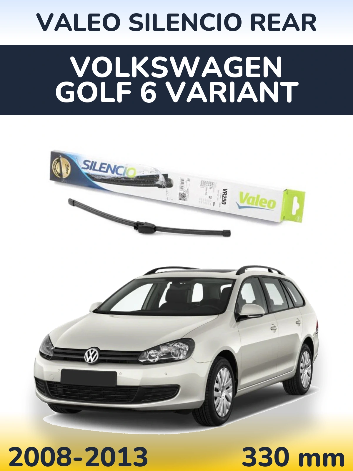 Задний дворник Valeo Silencio Rear 335 мм для Volkswagen Golf 6 Variant 2008-2013