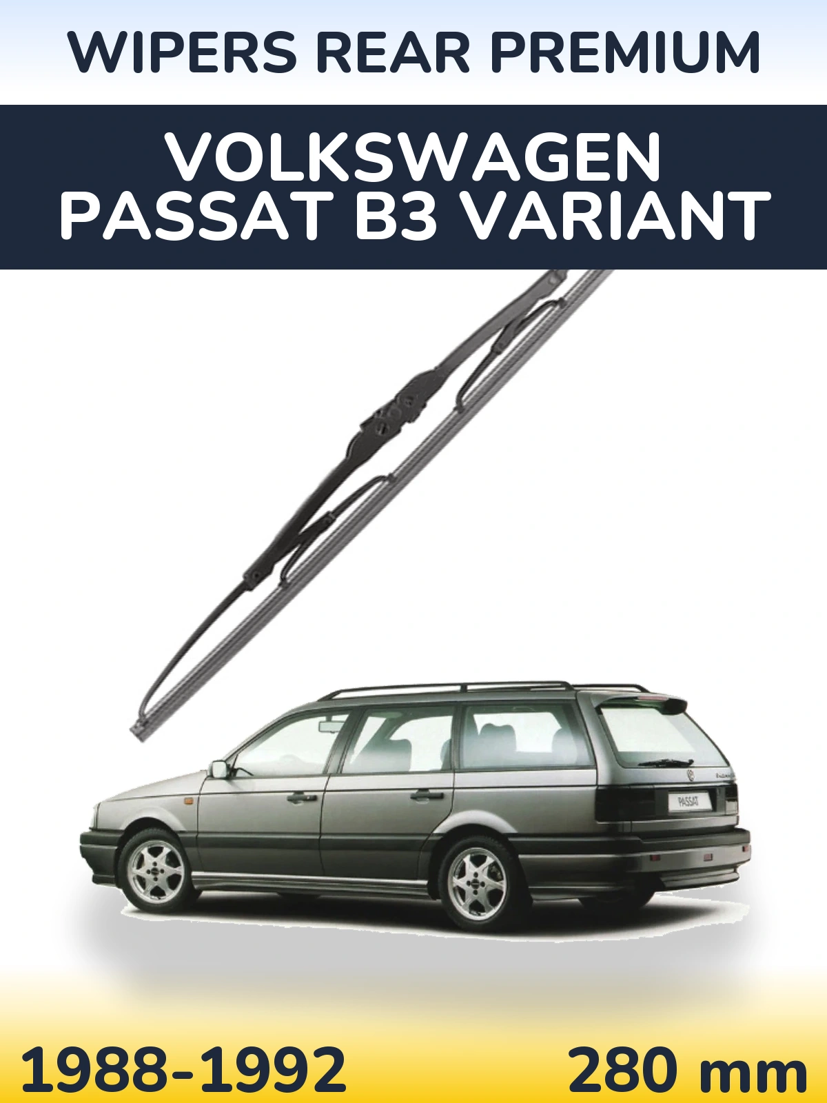 Rear wiper blade WIPERS REAR PREMIUM 280 mm for Volkswagen Passat B3 Variant 1988-1992