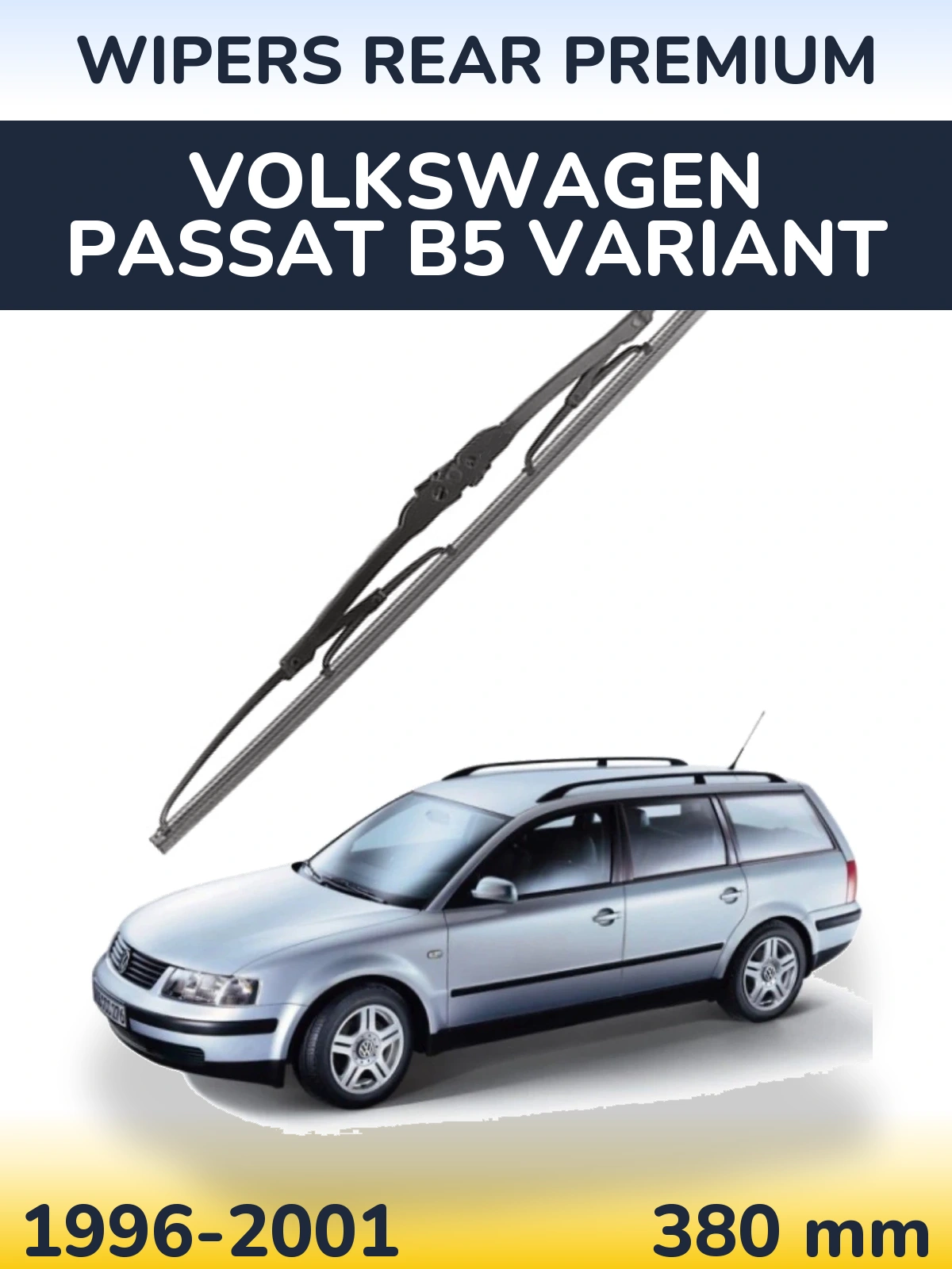 Rear wiper blade WIPERS REAR PREMIUM 380 mm for Volkswagen Passat B5 Variant 1996-2001