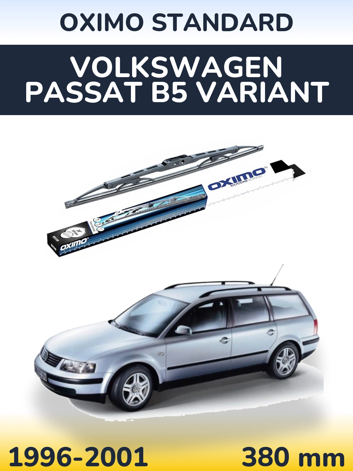 Rear wiper blade Oximo Standard 375 mm for Volkswagen Passat B5 Variant 1996-2001