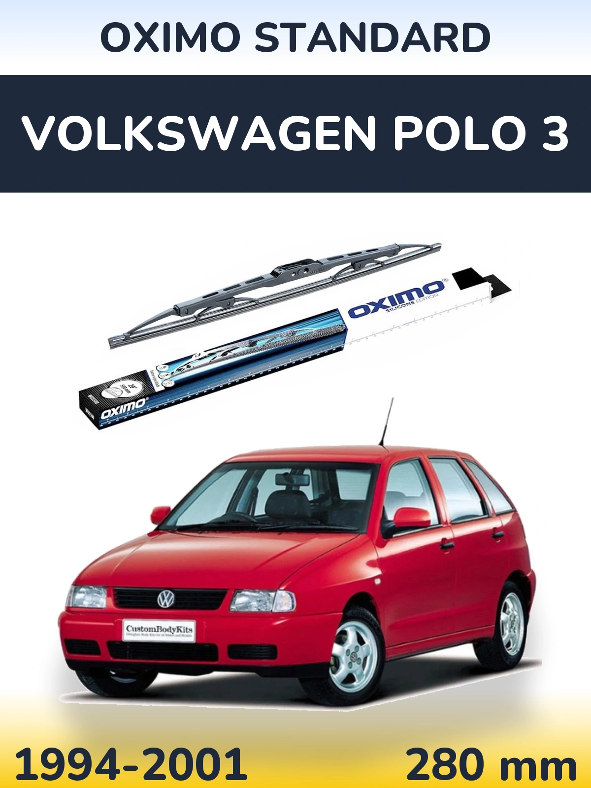 Rear wiper blade Oximo Standard 275 мм for Volkswagen Polo 3 1994-2001