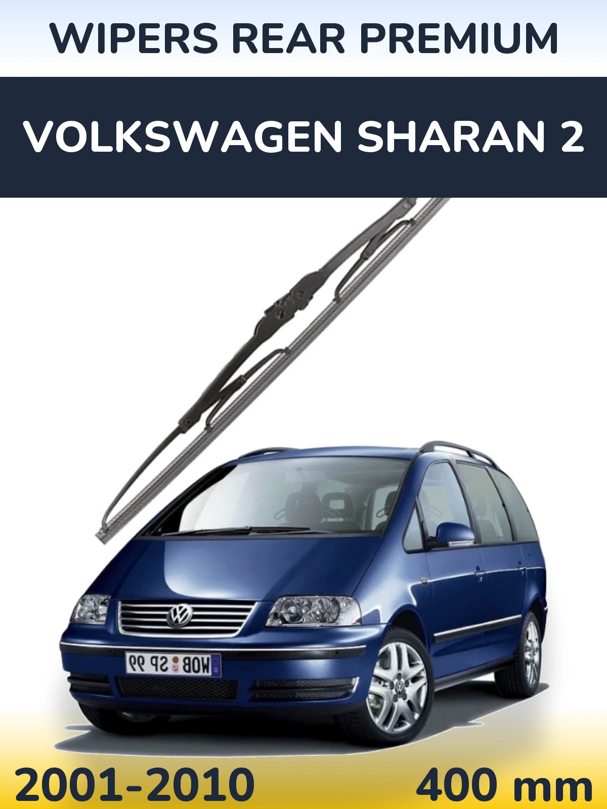 Rear wiper blade WIPERS REAR PREMIUM 400 мм for Volkswagen Sharan 2 2001-2010