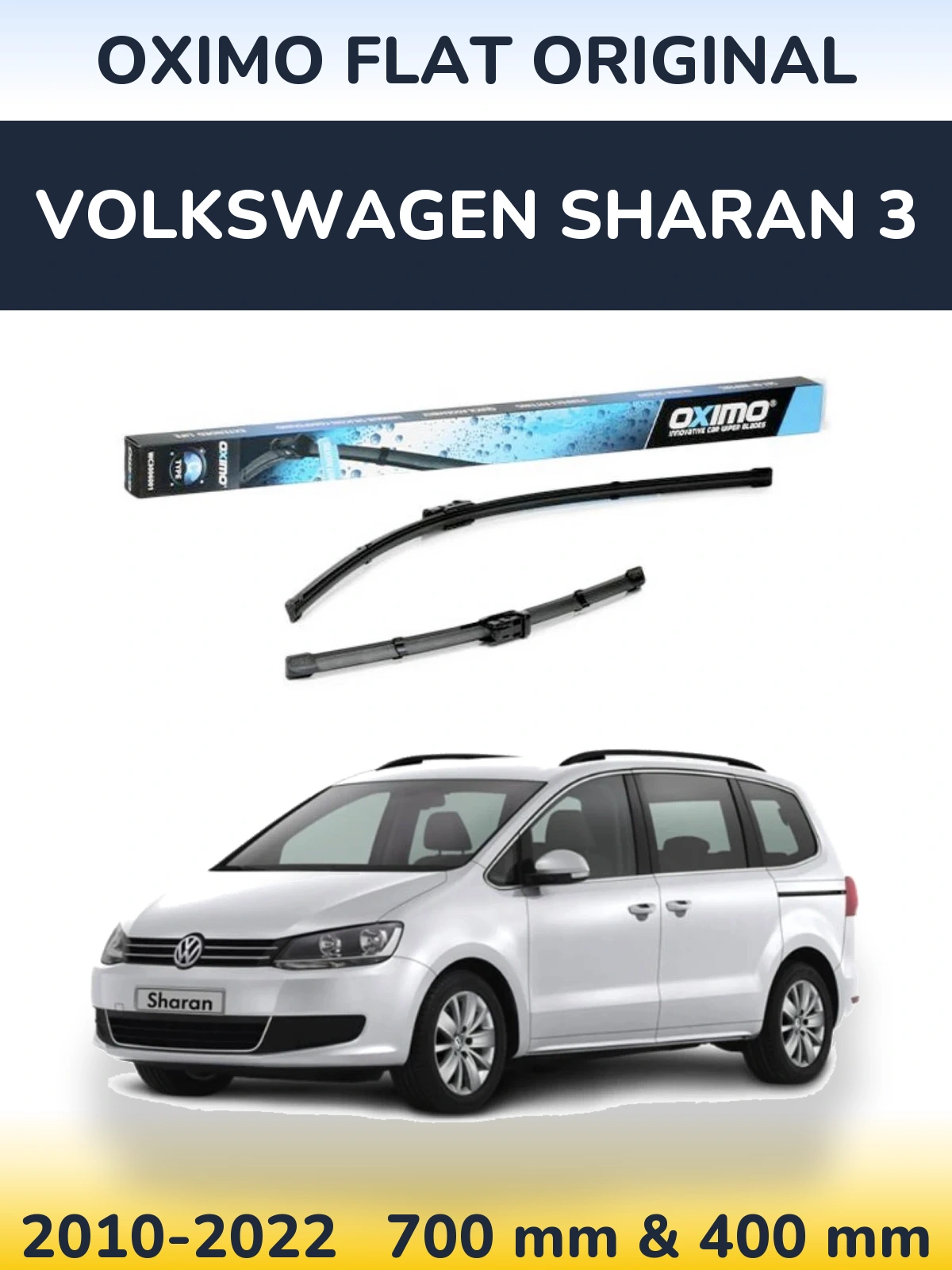 Komplet przednich wycieraczek Oximo Flat Original 700 & 400 mm do Volkswagen Sharan 3 2010-2022