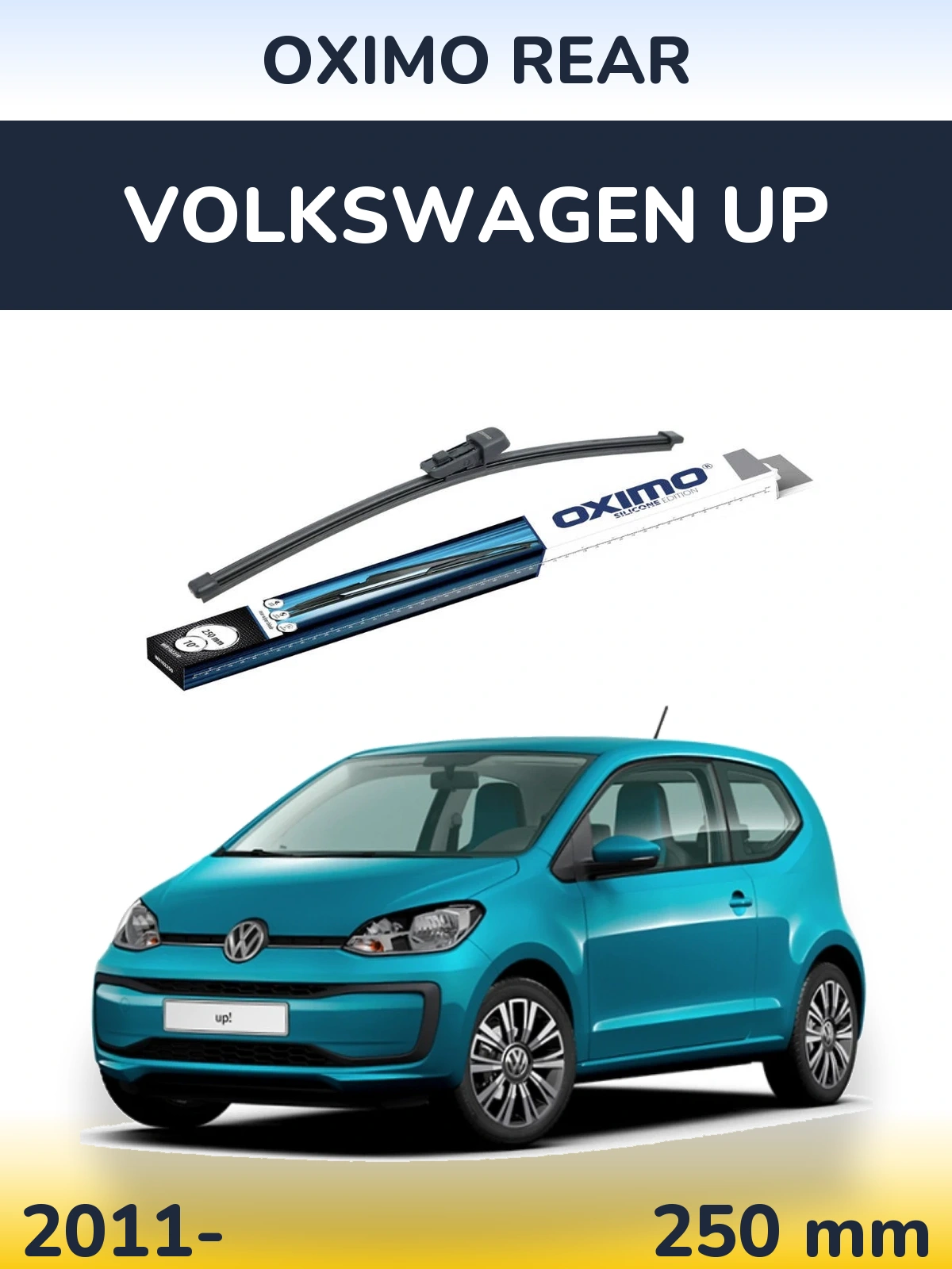 Rear wiper blade Oximo Rear 250 mm for Volkswagen Up 2011-2026