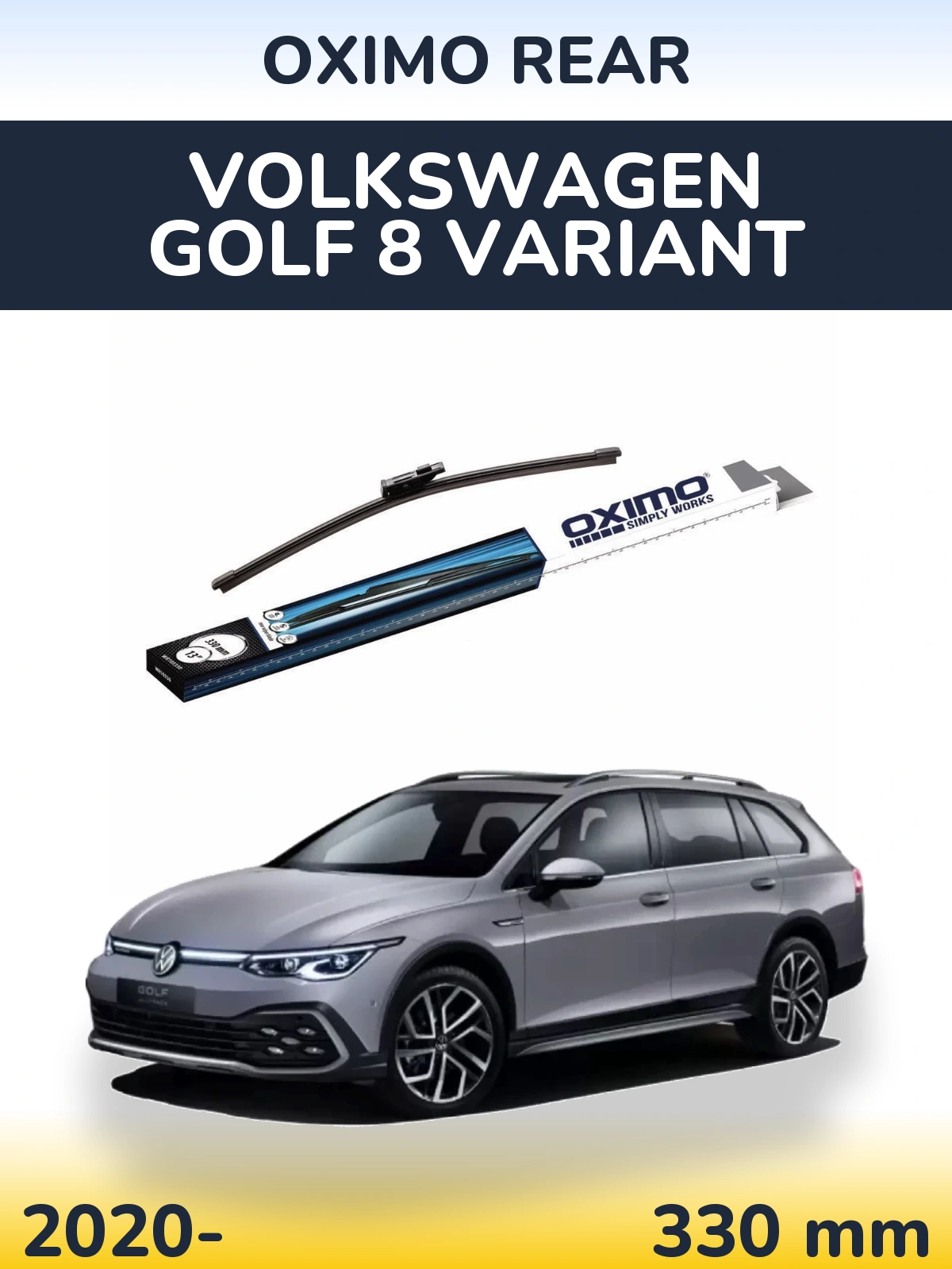 Rear wiper blade Oximo Rear 330 мм for Volkswagen Golf 8 Variant 2020-2026
