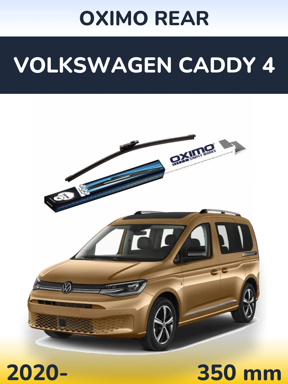 Rear wiper blade Oximo Rear 350 mm for Volkswagen Caddy 4 2020-2026