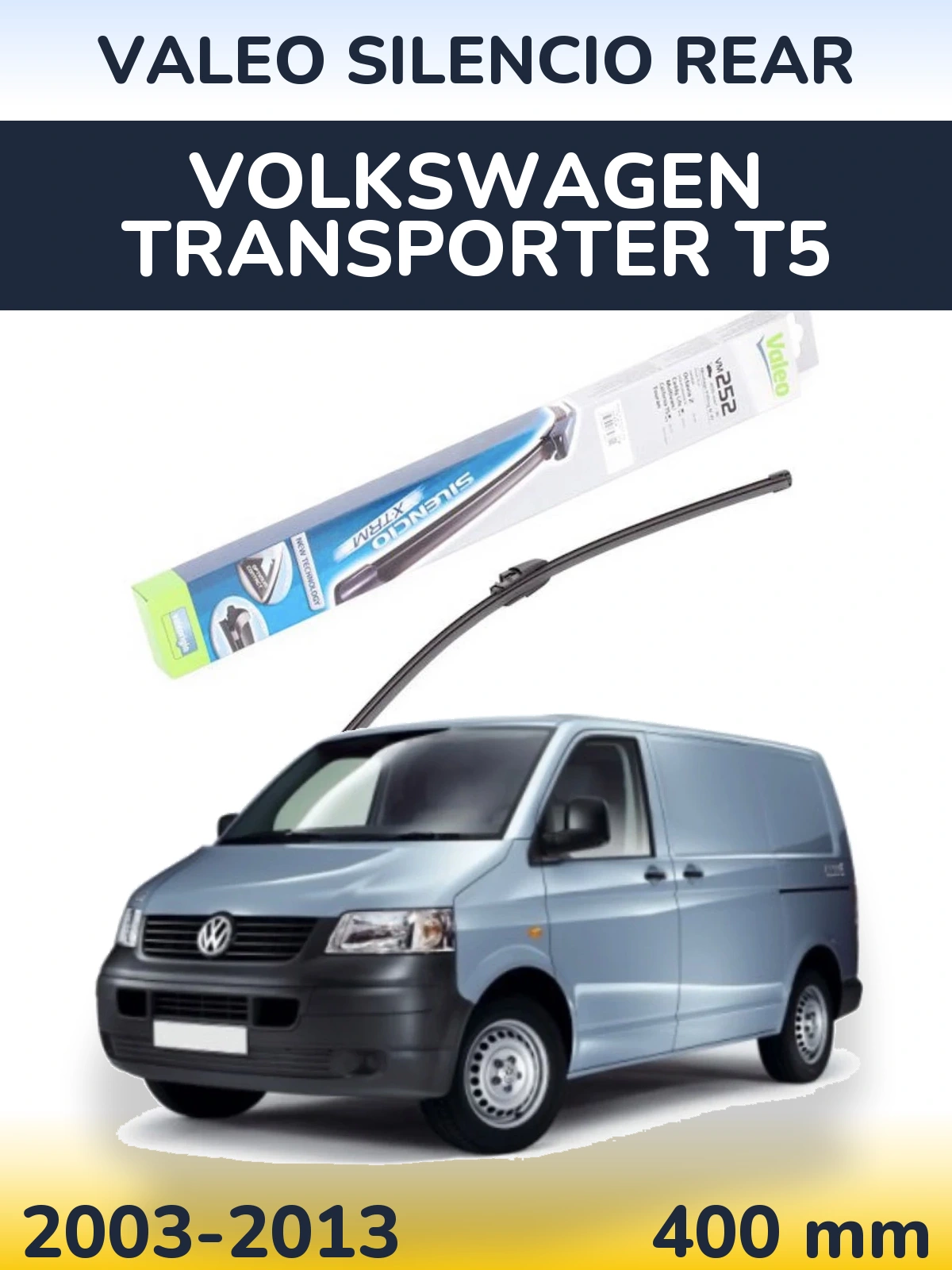 Задний дворник Valeo Silencio Rear 404 мм для Volkswagen Transporter T5 2003-2013