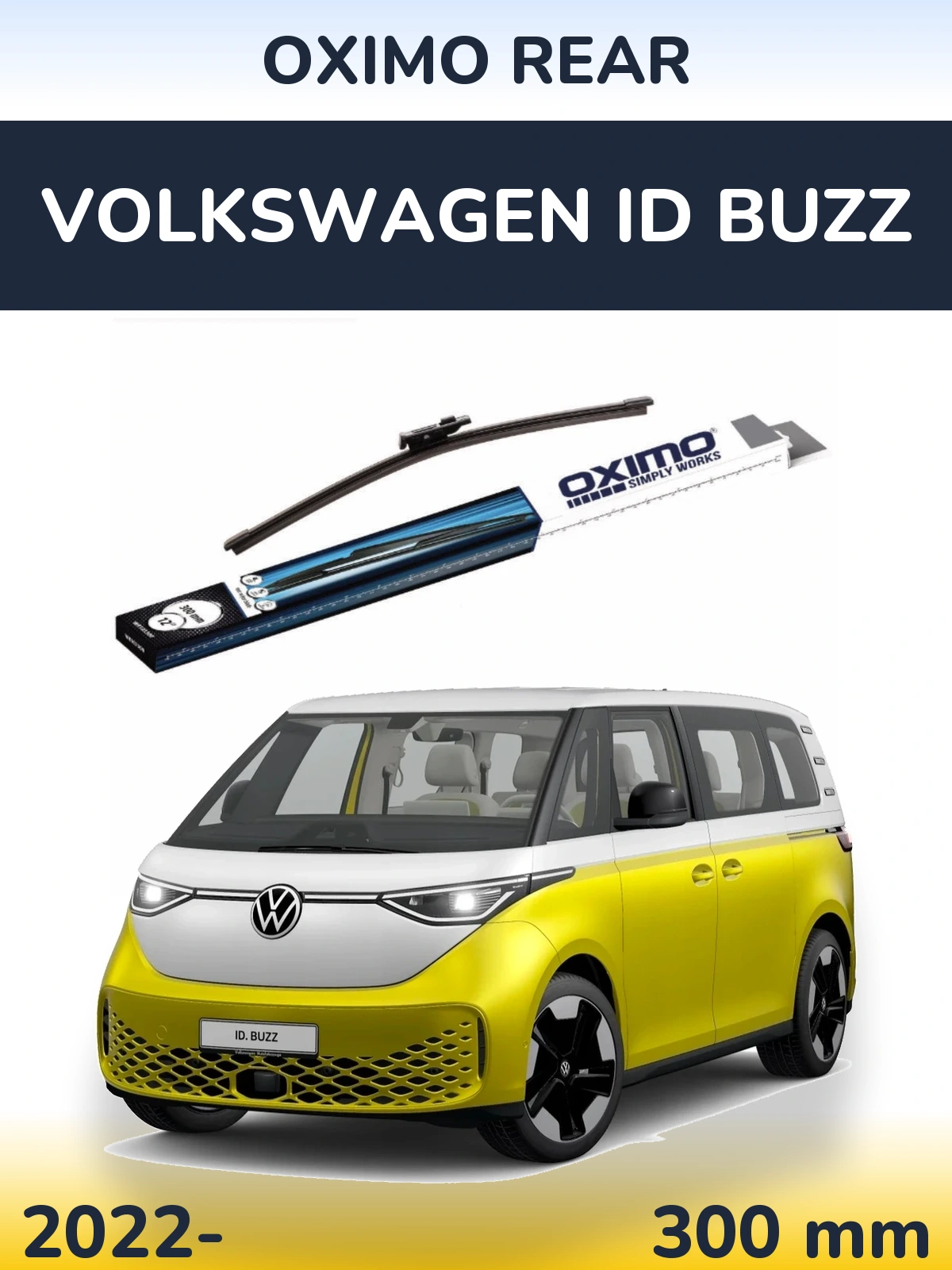 Rear wiper blade Oximo Rear 300 mm for Volkswagen ID Buzz 2022-2026