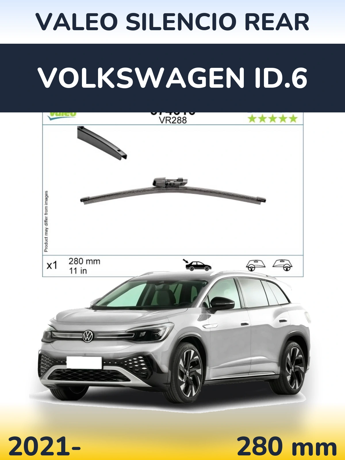 Rear wiper blade Valeo Silencio Rear 280 мм for Volkswagen ID.6 2021-2026