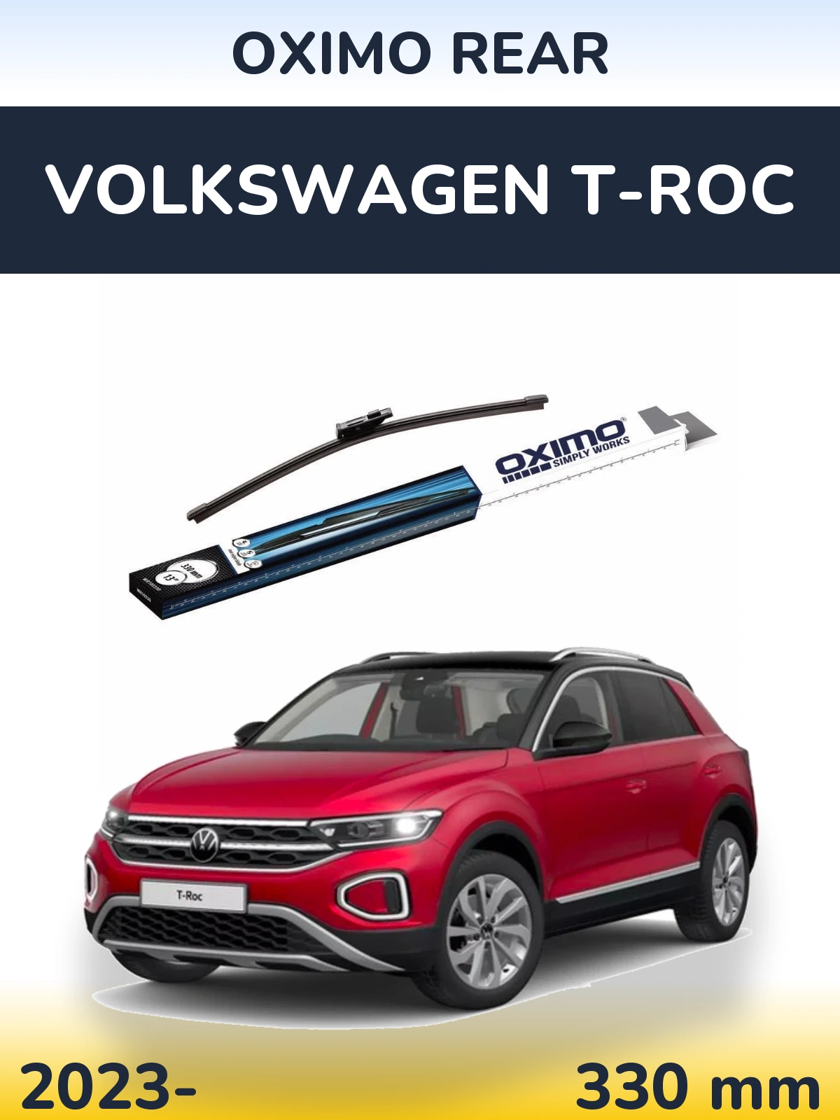 Rear wiper blade Oximo Rear 330 мм for Volkswagen T-Roc 2023-2026