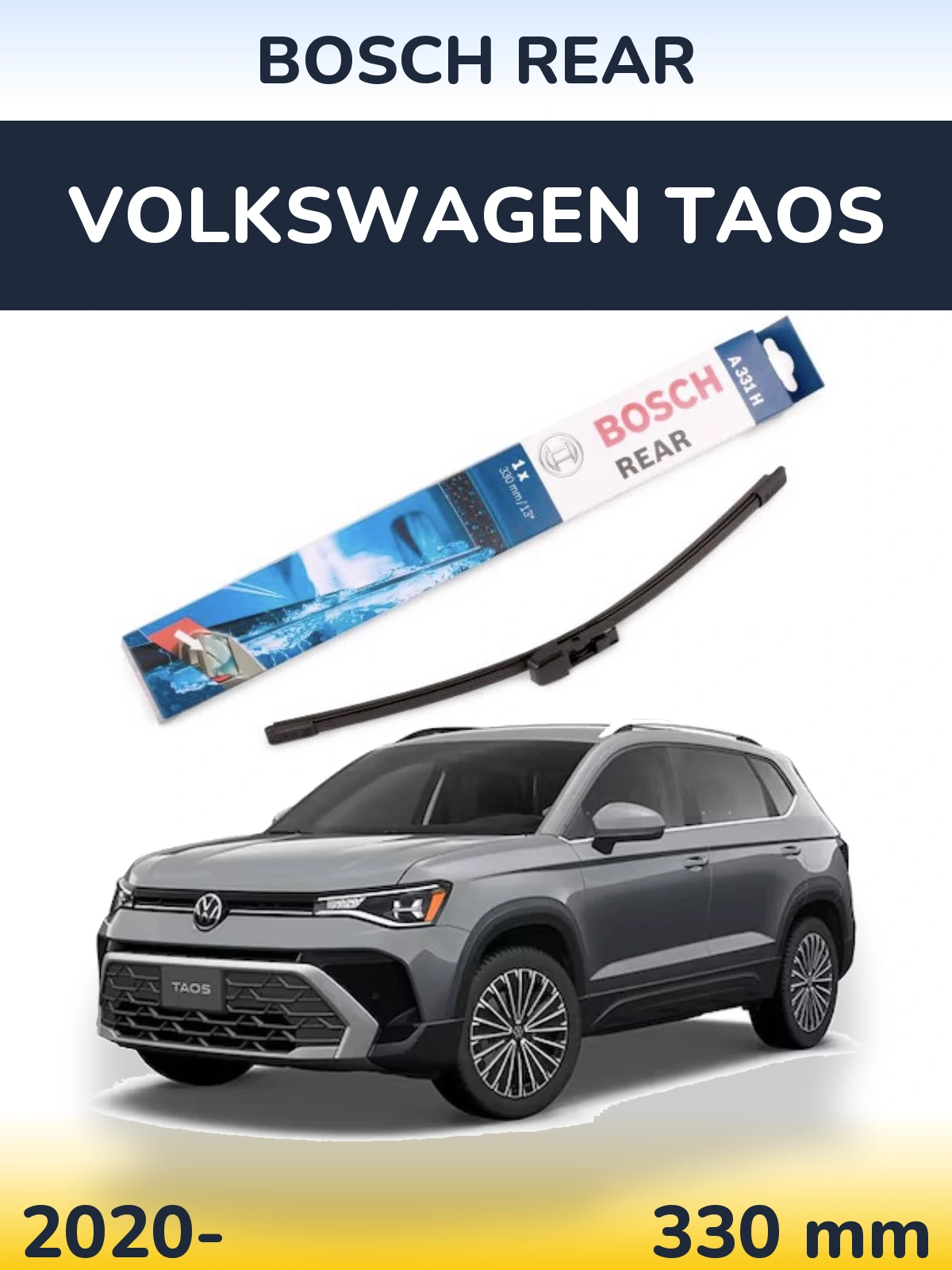 Rear wiper blade BOSCH Rear 330 мм for Volkswagen Taos 2020-2026