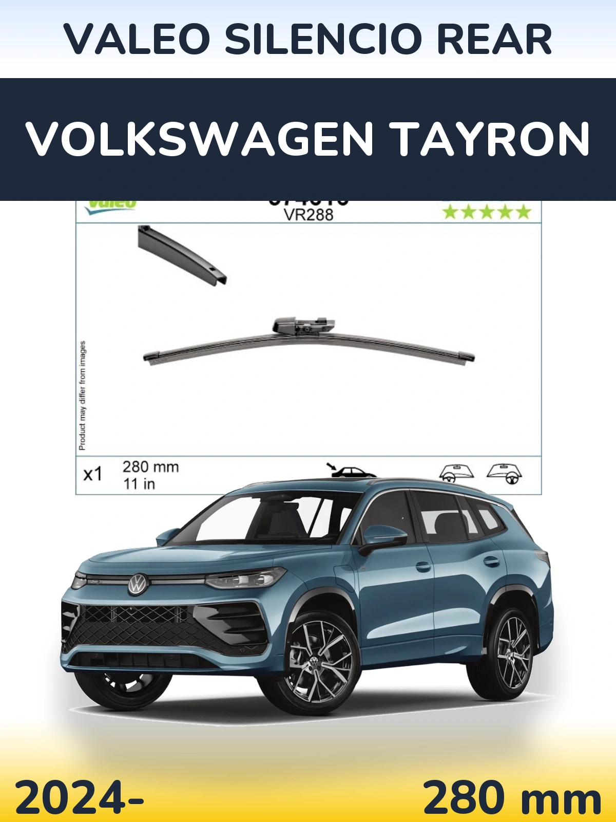 Tylna wycieraczka Valeo Silencio Rear 280 mm do Volkswagen Tayron 2024-2026
