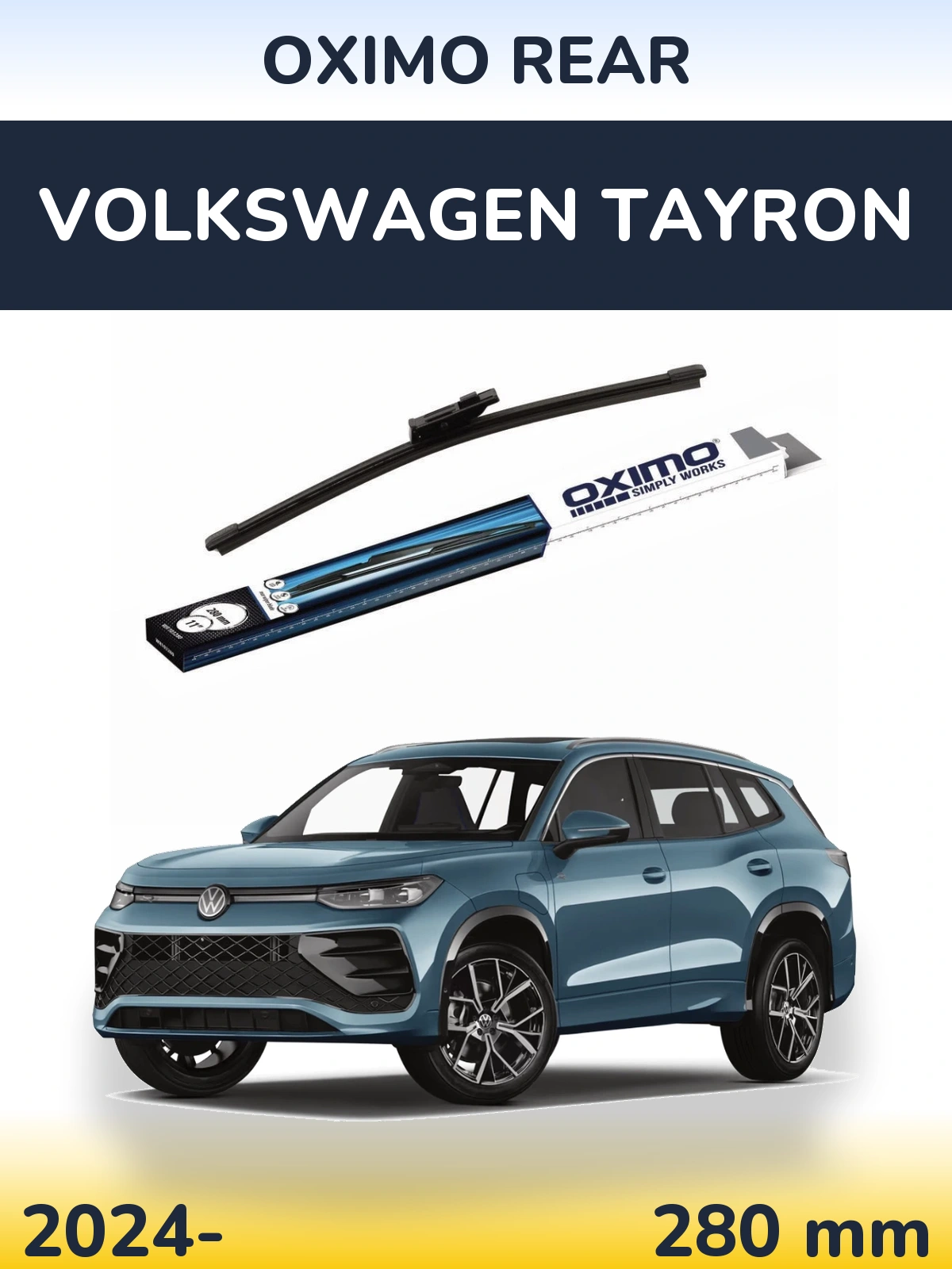 Rear wiper blade Oximo Rear 280 мм for Volkswagen Tayron 2024-2026