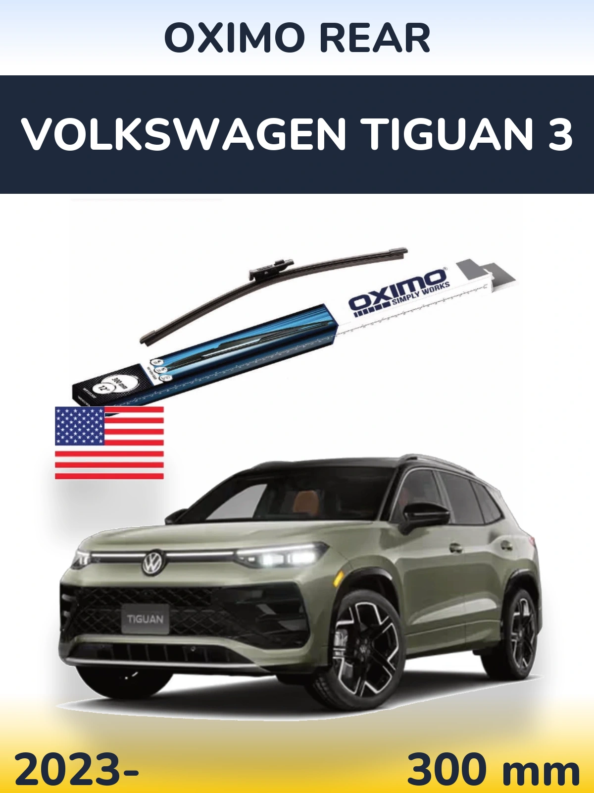 Tylna wycieraczka Oximo Rear 300 mm do Volkswagen Tiguan 3 2023-2026