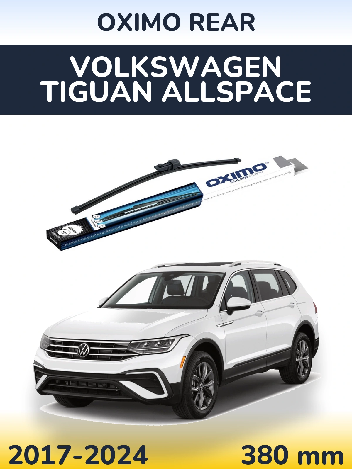 Rear wiper blade Oximo Rear 380 мм for Volkswagen Tiguan Allspace 2017-2024