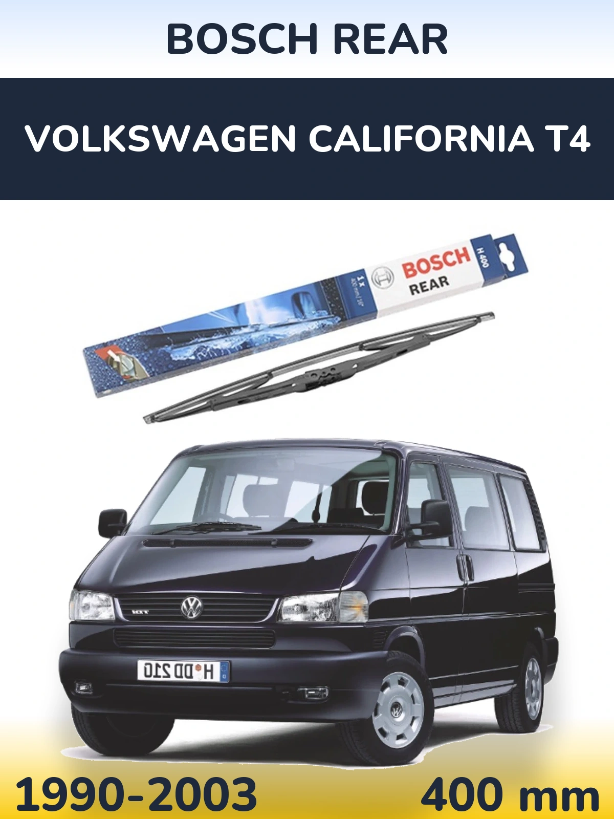 Rear wiper blade BOSCH Rear 400 мм for Volkswagen California T4 1990-2003