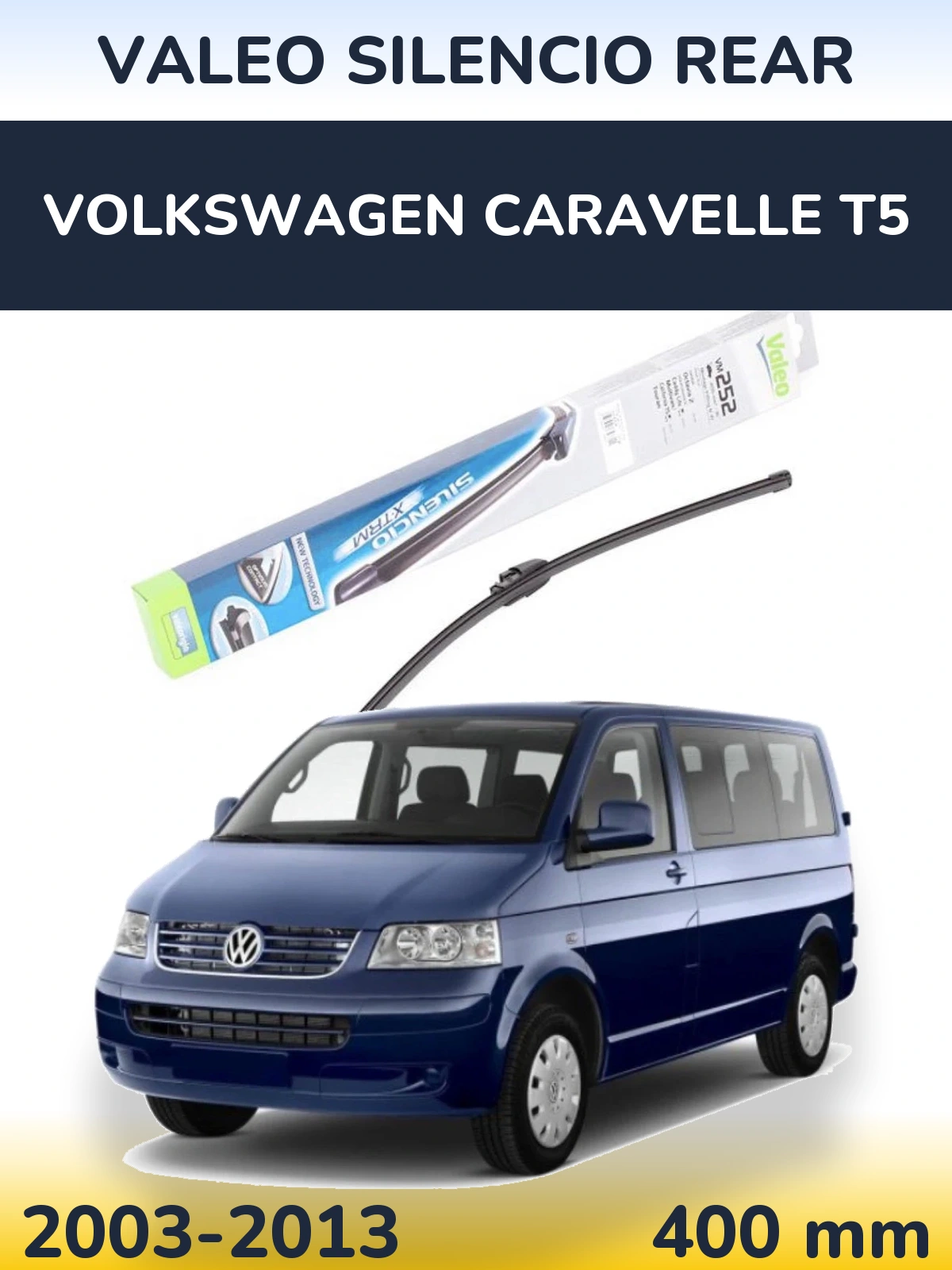 Rear wiper blade Valeo Silencio Rear 404 мм for Volkswagen Caravelle T5 2003-2013