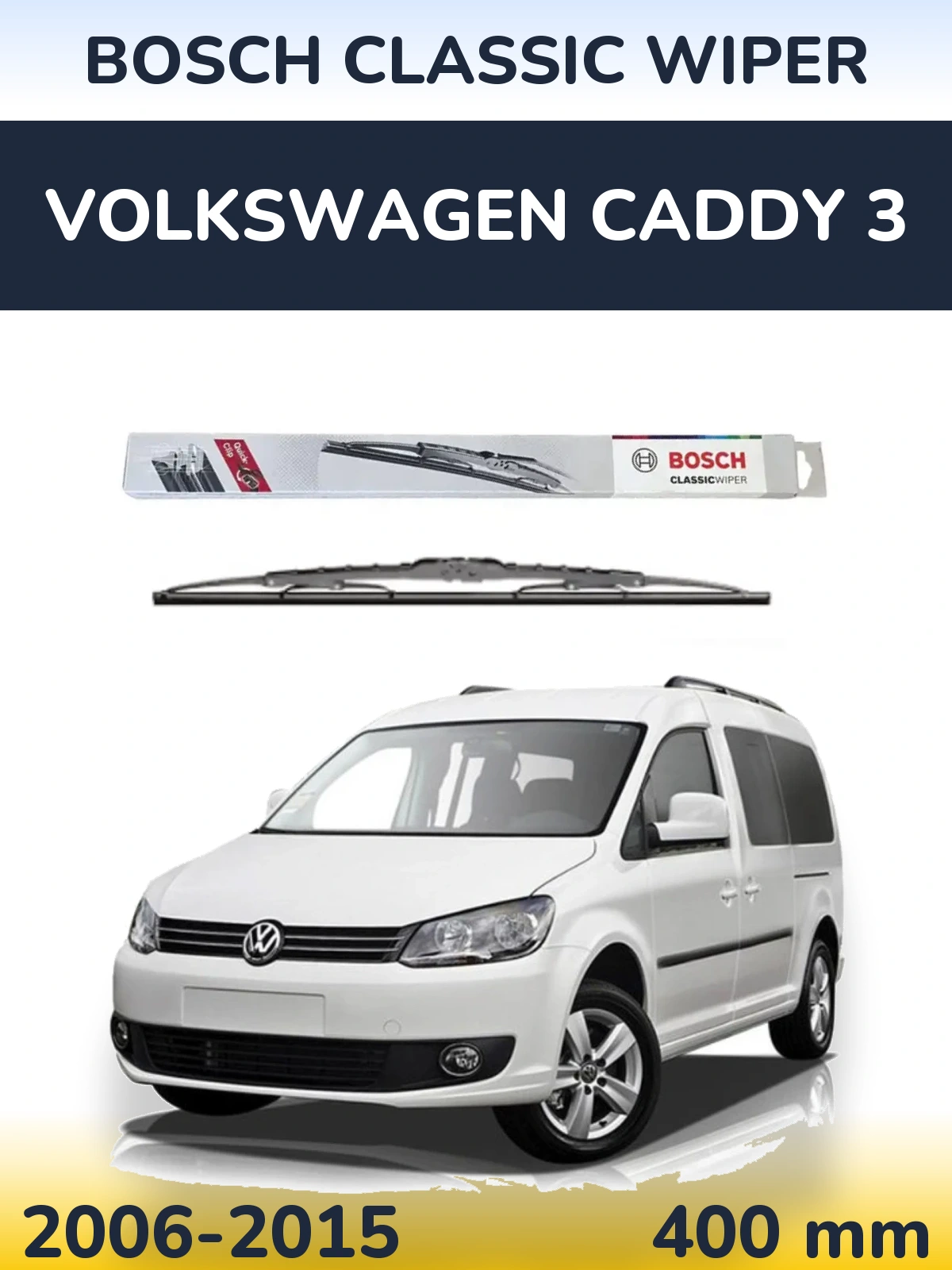 Tylna wycieraczka BOSCH Classic Wiper 400 mm do Volkswagen Caddy 3 2006-2015