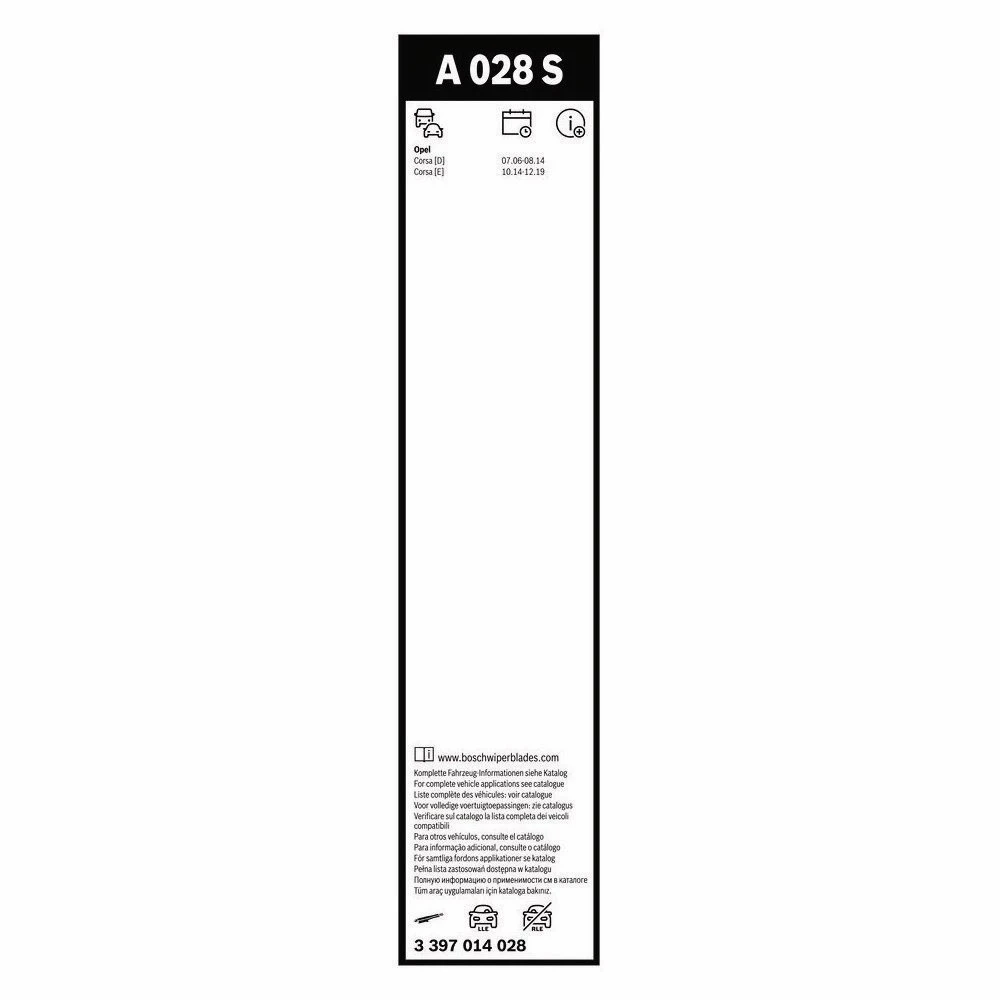 Komplet przednich wycieraczek BOSCH AeroTwin 650 & 400 mm do Opel Corsa E 2014-2019