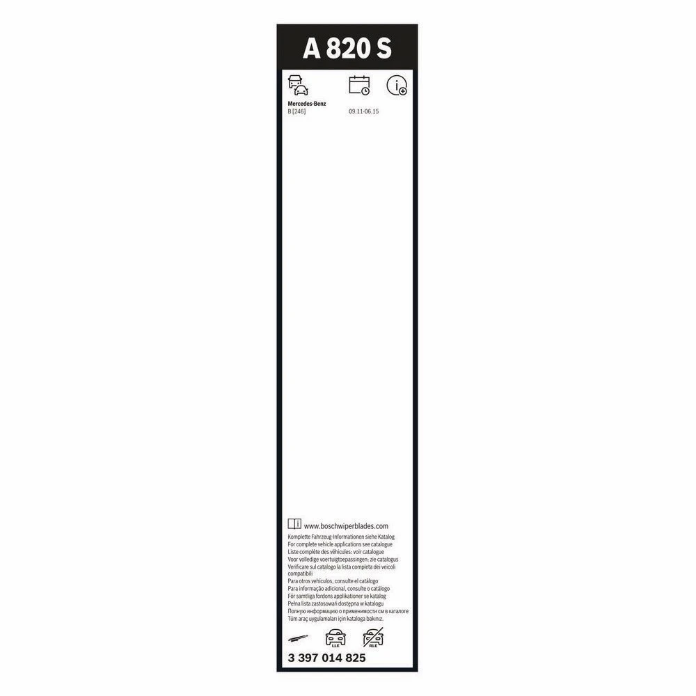Front wiper blade set BOSCH AeroTwin 650 & 475 мм for Mercedes B Class 2011-2015