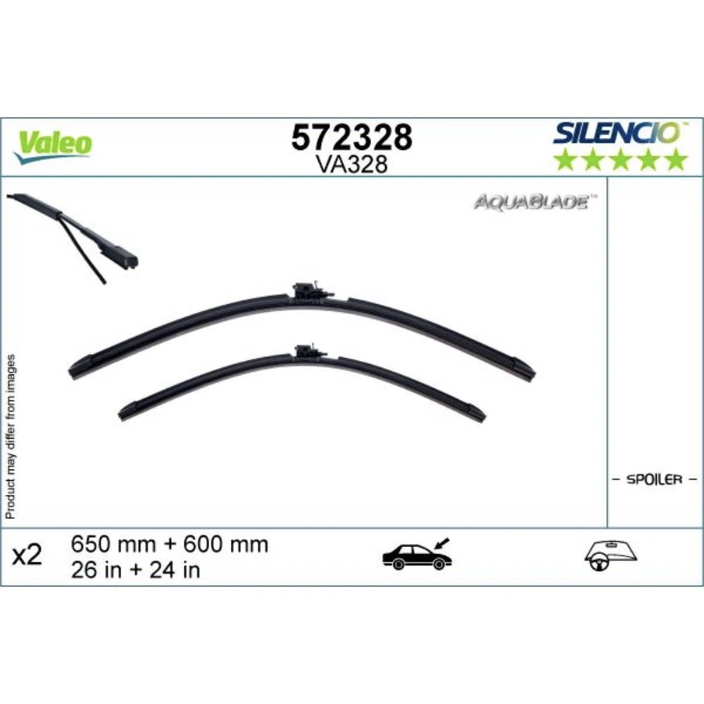 Комплект передніх щіток Valeo Aqua Blade 650 & 600 мм для Mercedes Sprinter 2018-2026
