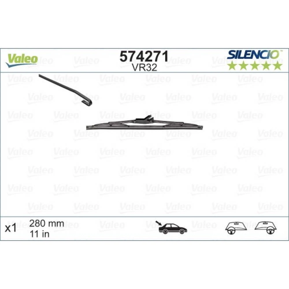 Tylna wycieraczka Valeo Silencio Rear 280 mm do Daihatsu Copen 4 1994-1998