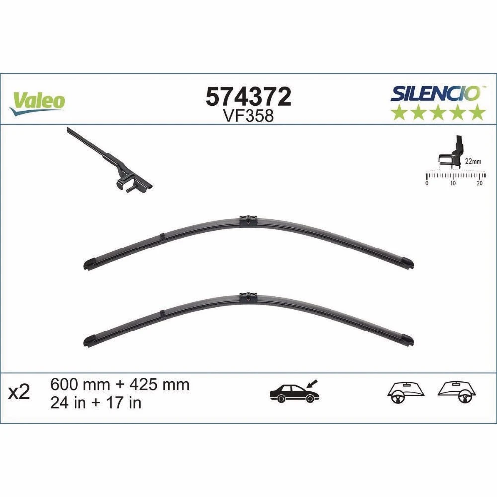 Дворники Valeo Silencio Flat для Geely Atlas