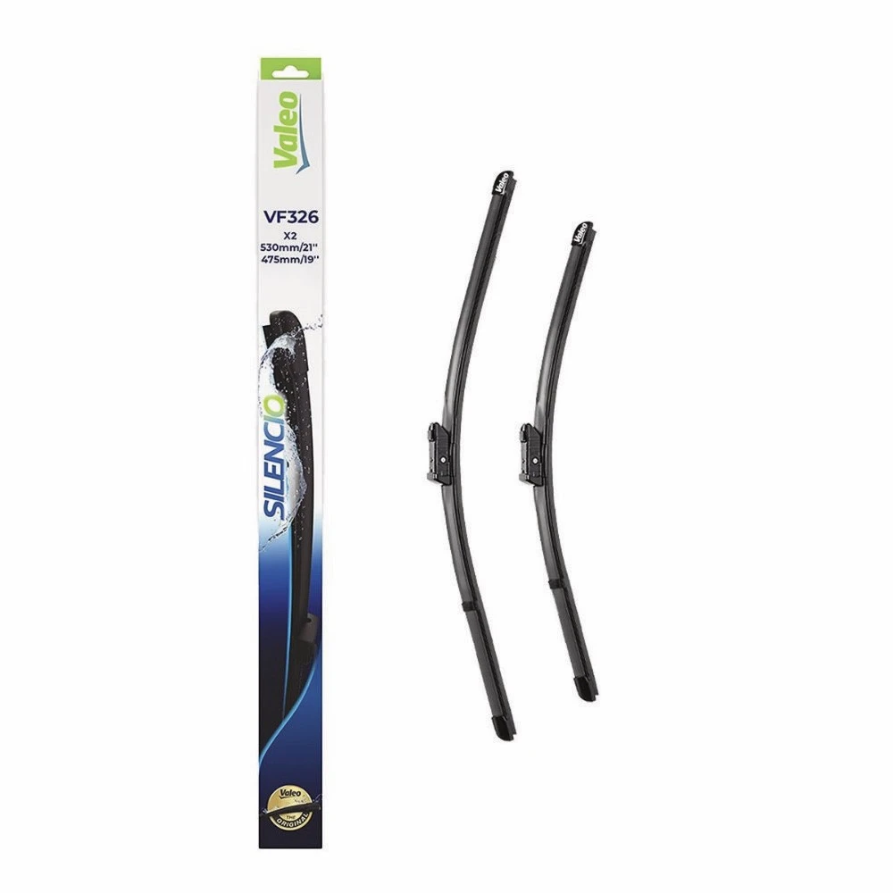Front wiper blade set Valeo Silencio Flat 530 & 475 мм for SEAT Ibiza 3 2006-2009