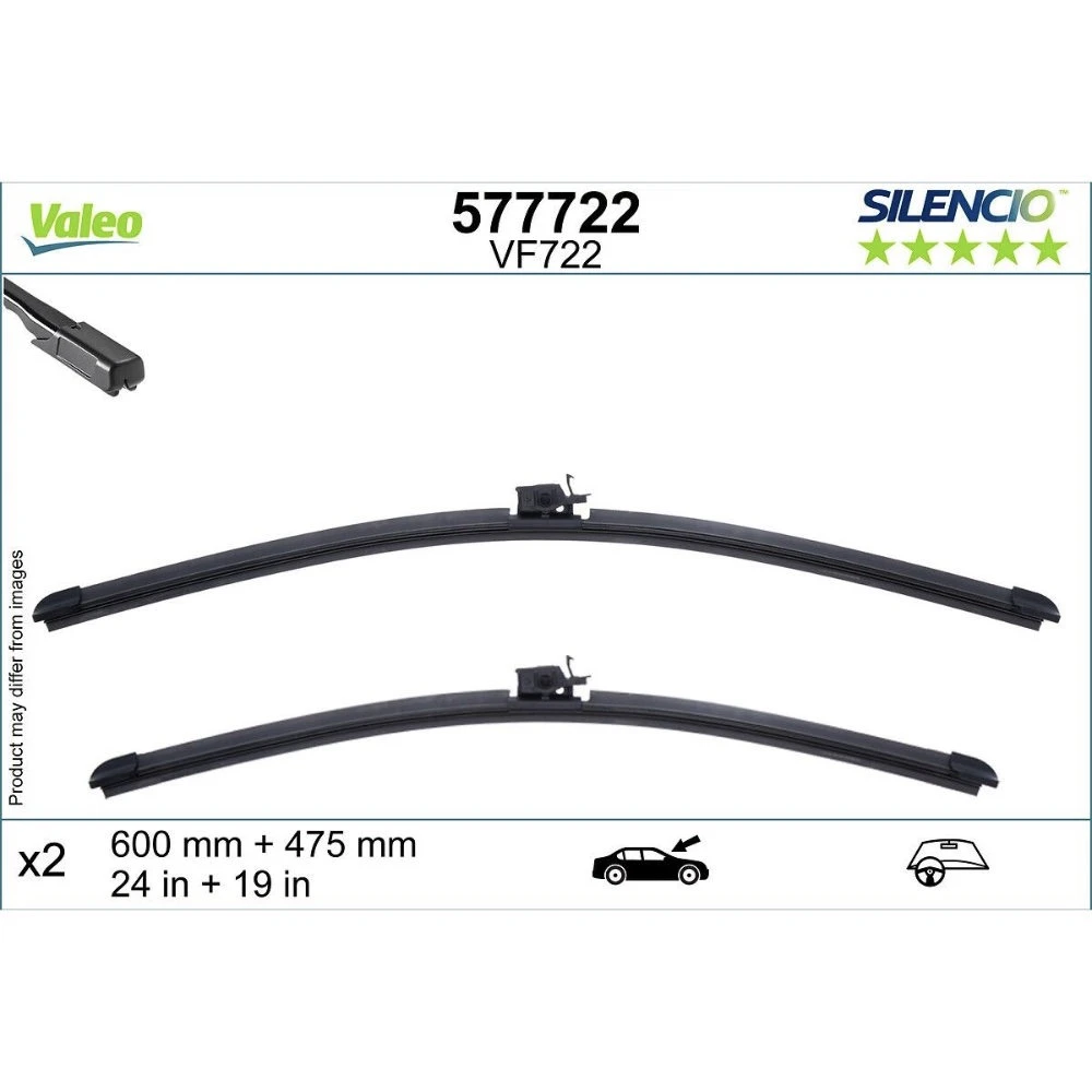 Wiper blades Valeo Silencio Flat for Mercedes GLA Class