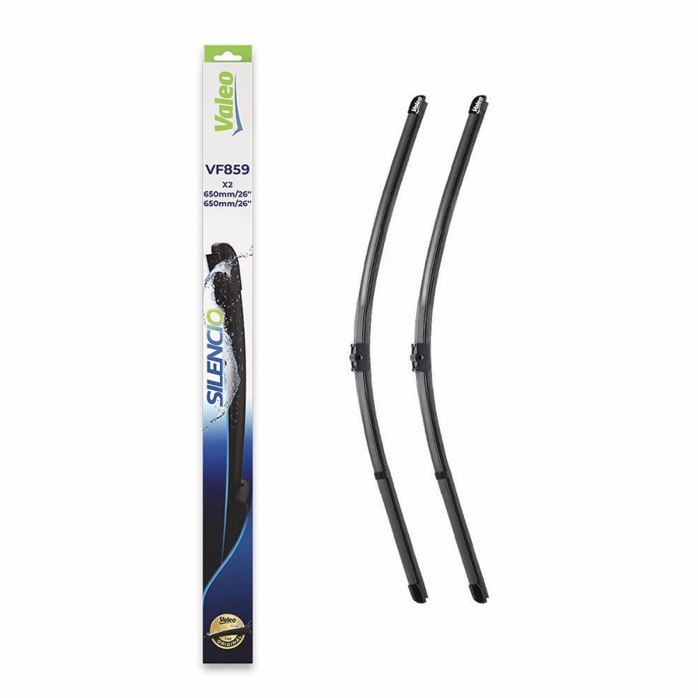 Front wiper blade set Valeo Silencio Flat 650 & 650 mm for Porsche Cayenne 1 2007-2010