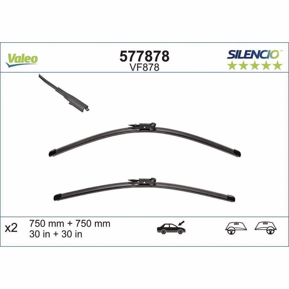Wycieraczki Valeo Silencio Flat do Ford Tourneo Connect
