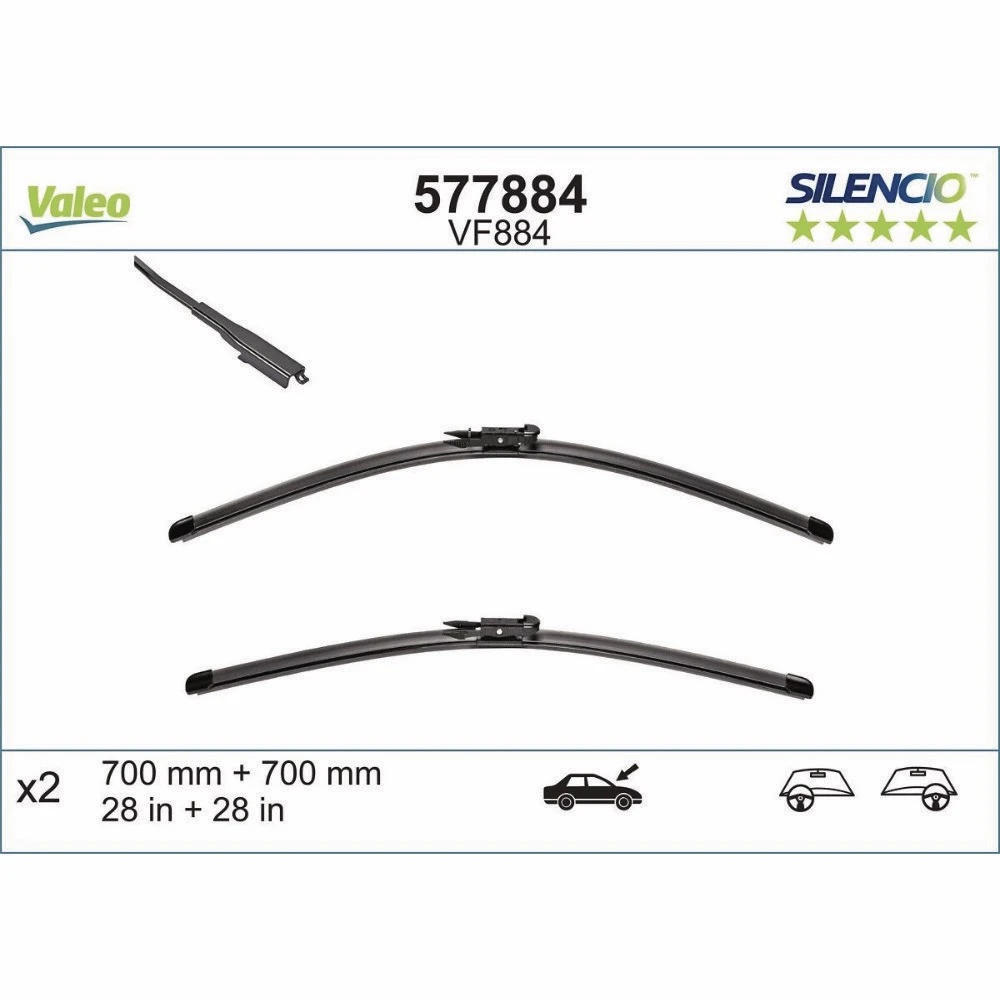 Wycieraczki Valeo Silencio Flat do Ford Escape