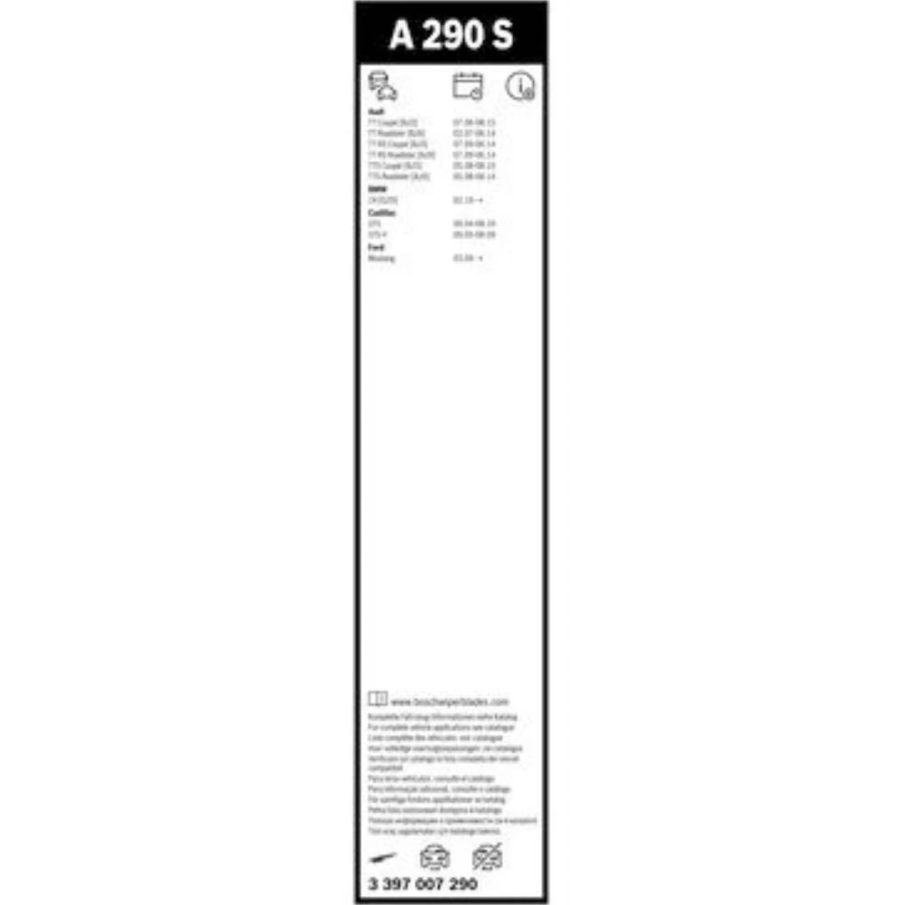 Komplet przednich wycieraczek BOSCH AeroTwin 550 & 530 mm do Smart Fortwo 2007-2014