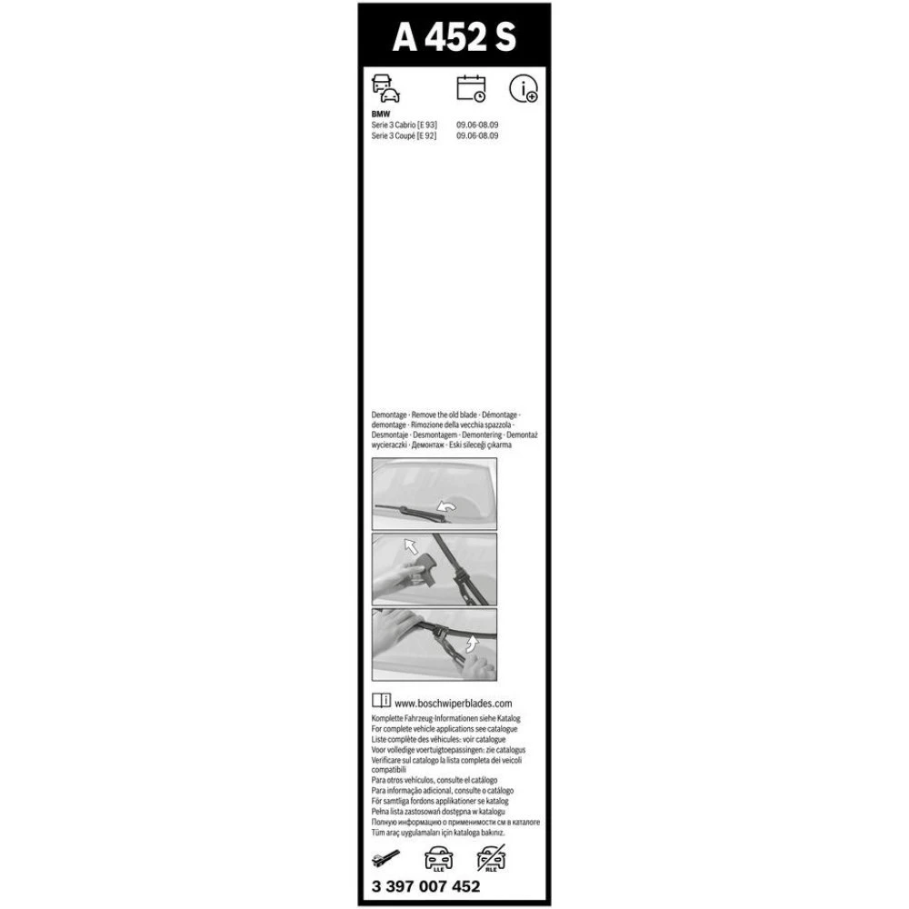 Komplet przednich wycieraczek BOSCH AeroTwin 600 & 450 mm do Alpina B3 | D3 2005-2009