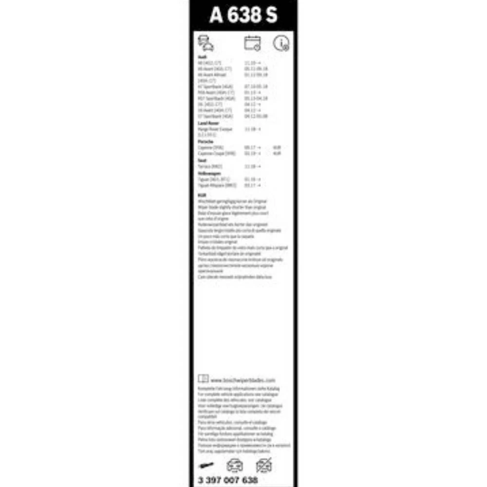 Komplet przednich wycieraczek BOSCH AeroTwin 650 & 530 mm do Land Rover Range Rover Evoque 2 2018-2026