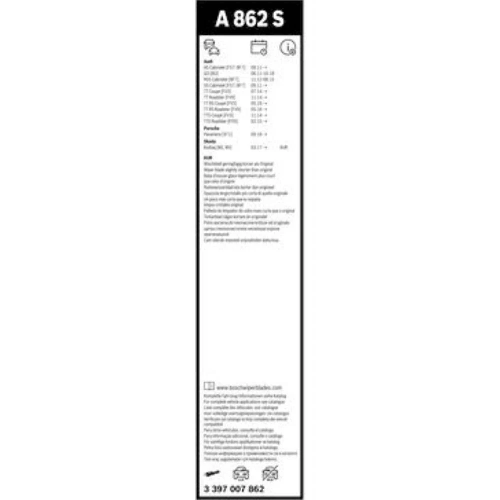 Komplet przednich wycieraczek BOSCH AeroTwin 600 & 530 mm do Porsche Panamera 2 2016-2023