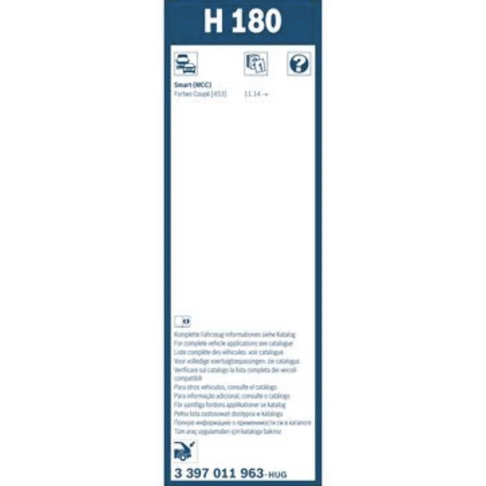 Rear wiper blade BOSCH Rear 180 мм for Opel Frontera 2024-2026