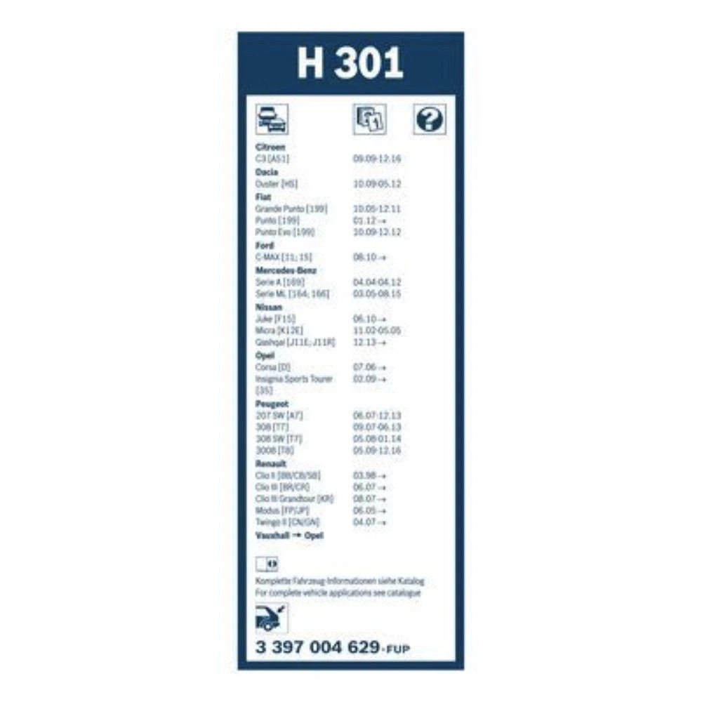 Tylna wycieraczka BOSCH Rear 300 mm do Renault Clio 3 2007-2012