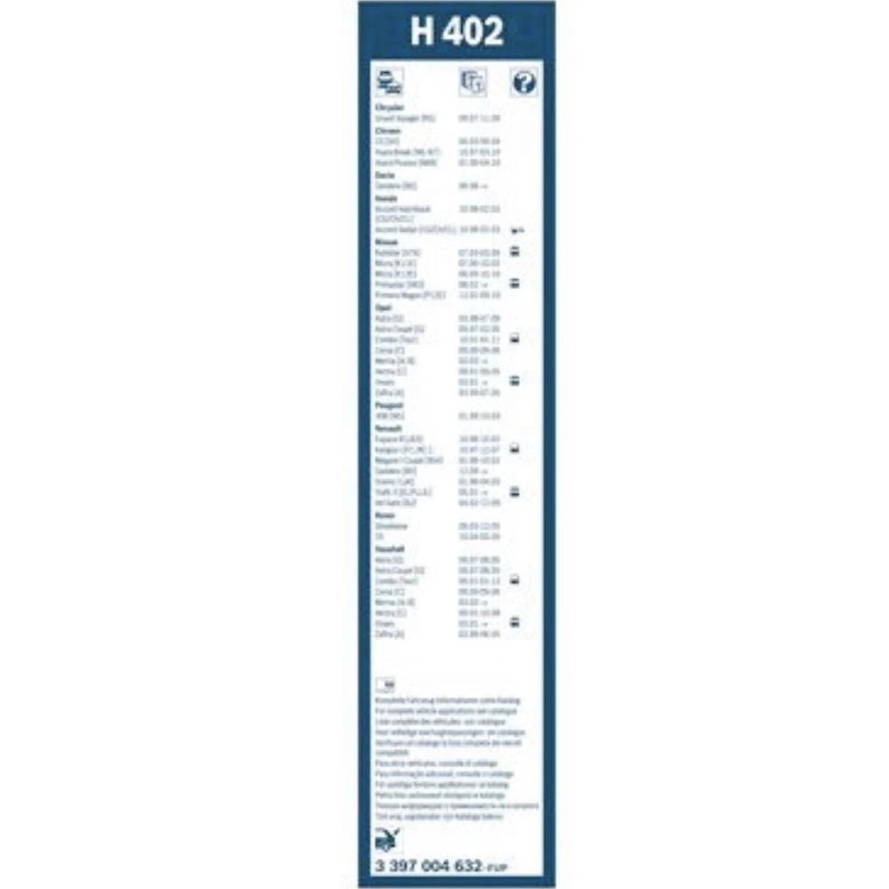 Tylna wycieraczka BOSCH Rear 400 mm do Opel Corsa C 2000-2006