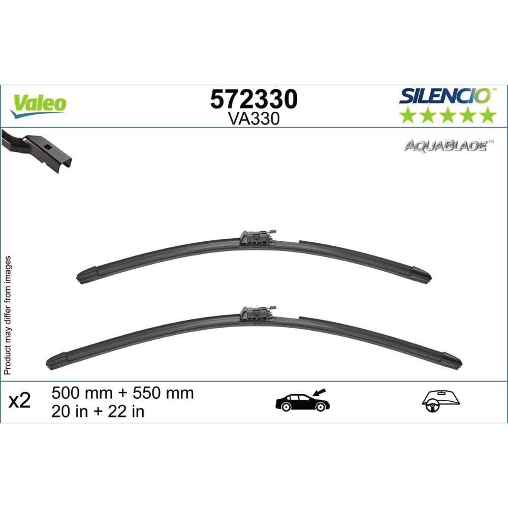 Шчоткі Valeo Aqua Blade для Mercedes SL Class