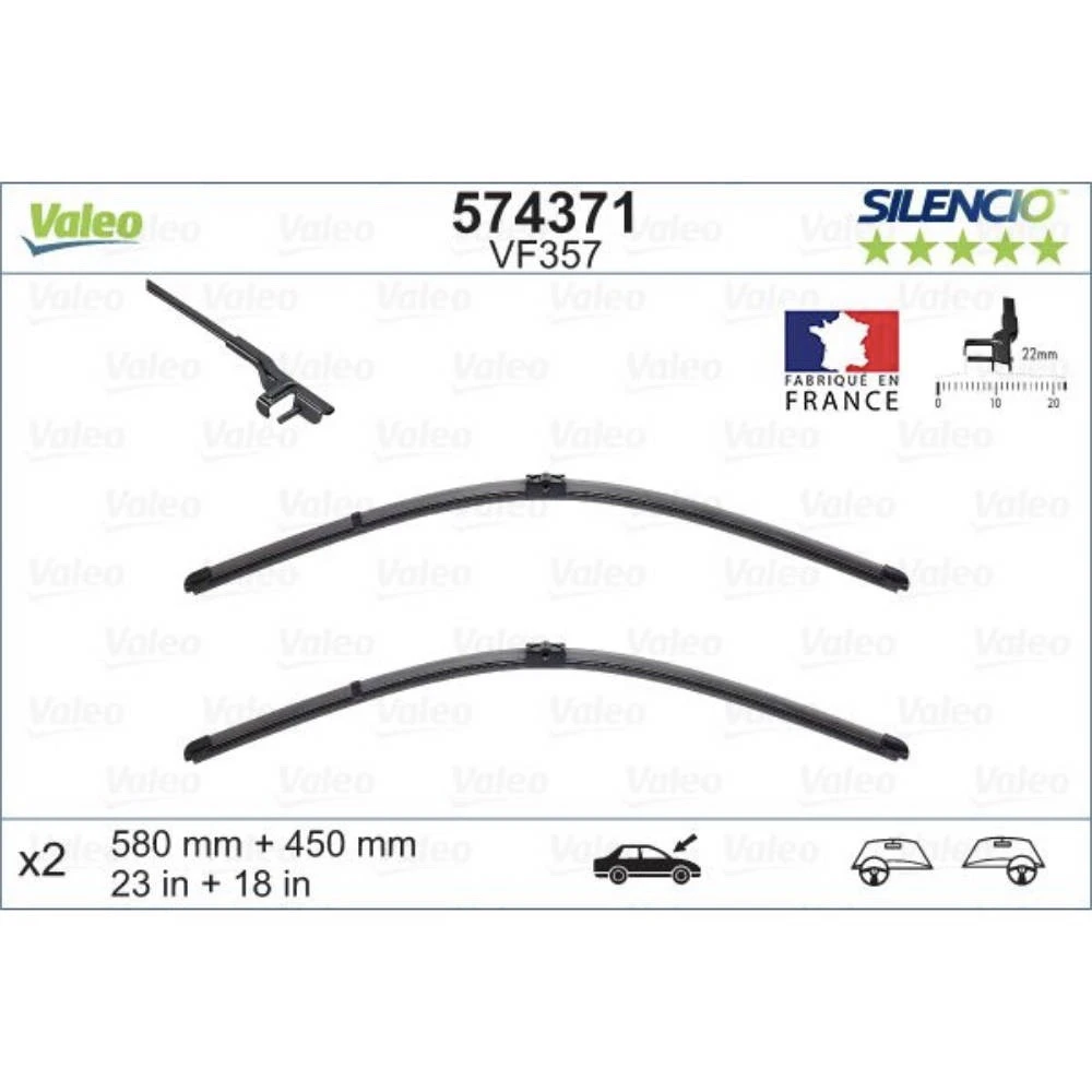 Шчоткі Valeo Silencio Flat для Alfa Romeo 159