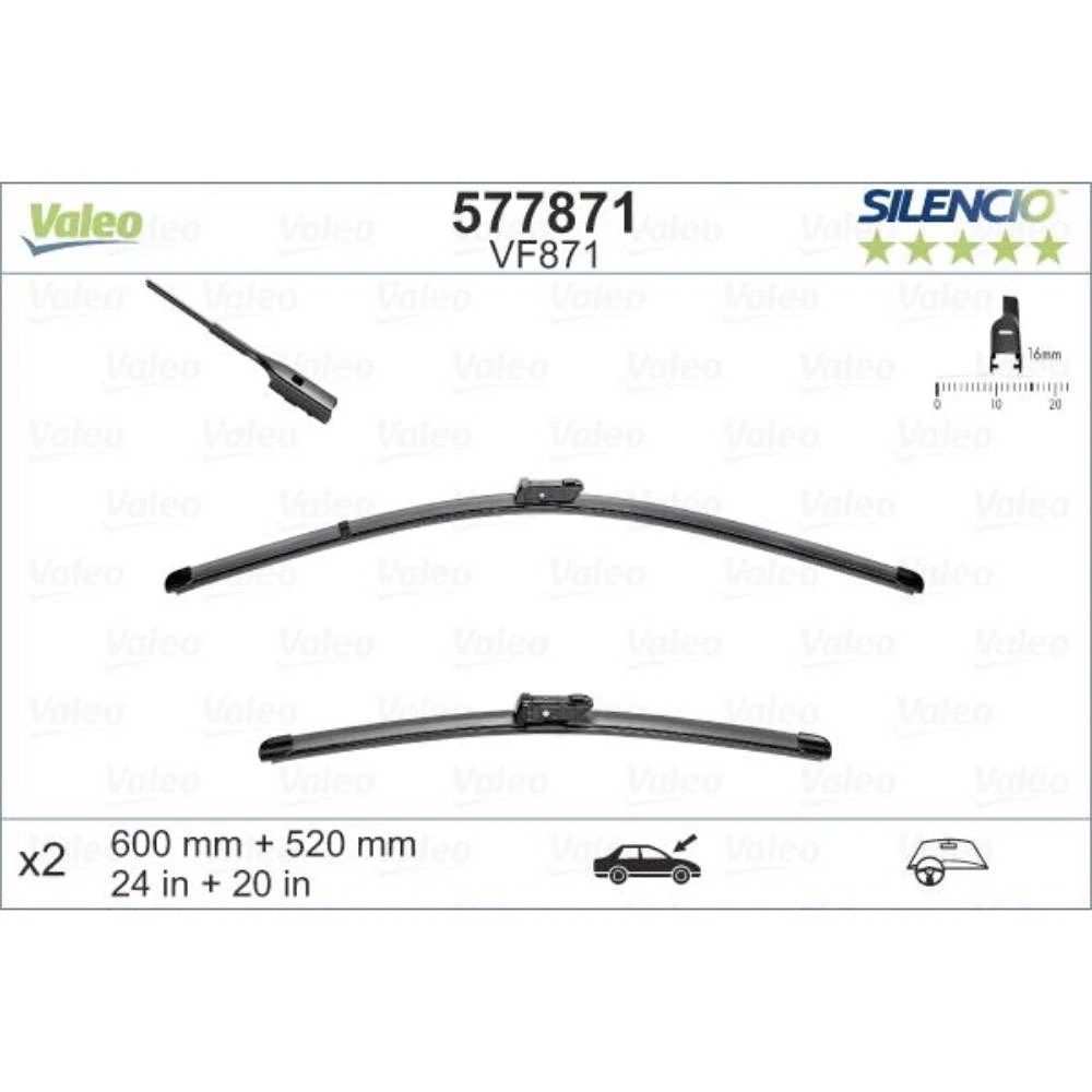 Wycieraczki Valeo Silencio Flat do Porsche Panamera