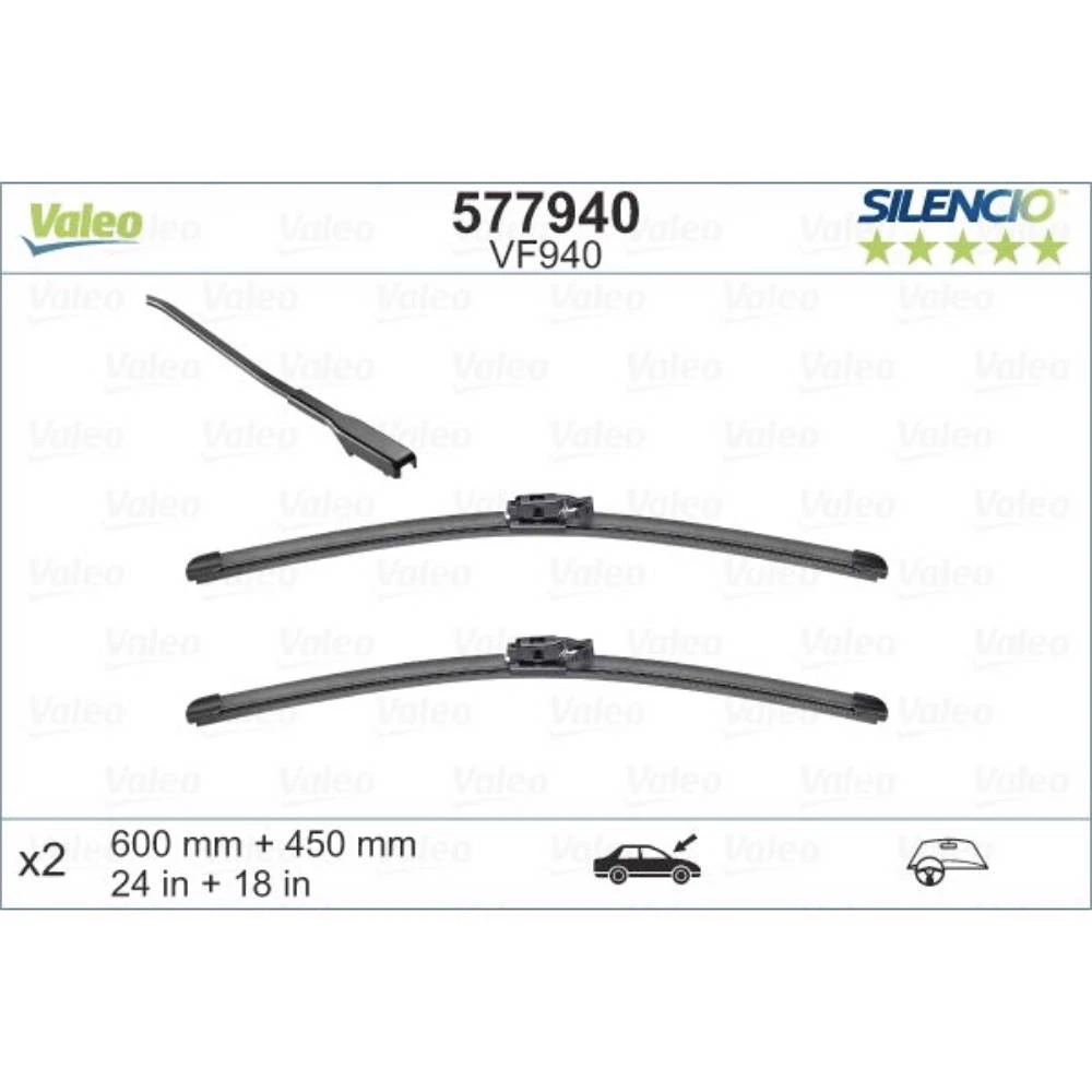 Wycieraczki Valeo Silencio Flat do Dacia Duster