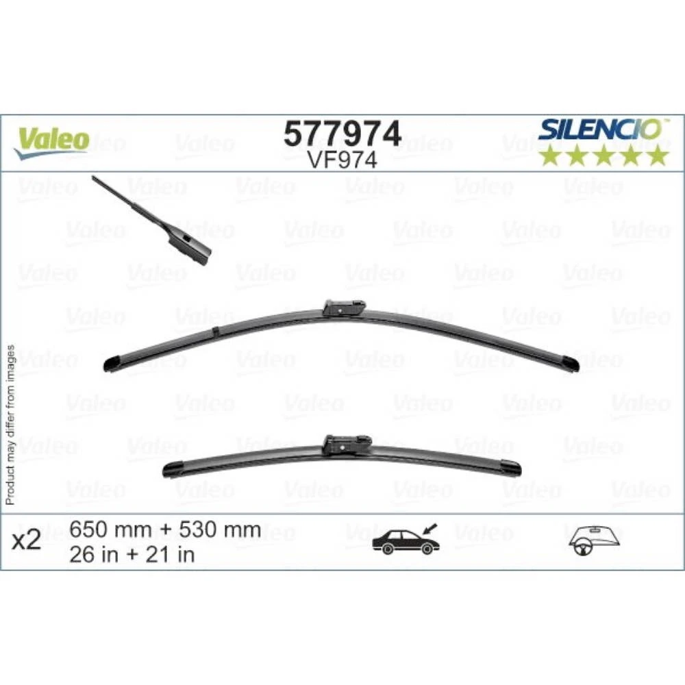 Wycieraczki Valeo Silencio Flat do Land Rover Ranger Rover Evoque