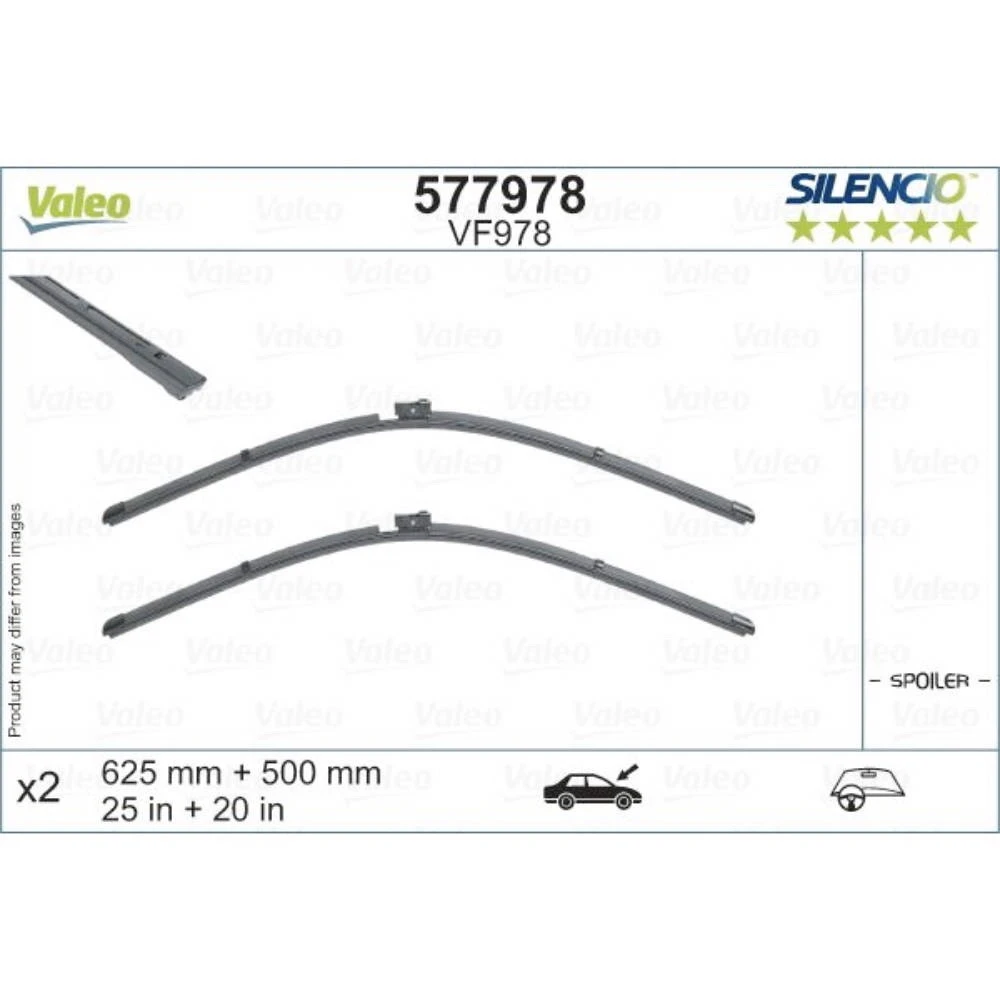 Wiper blades Valeo Silencio Flat for Audi A6