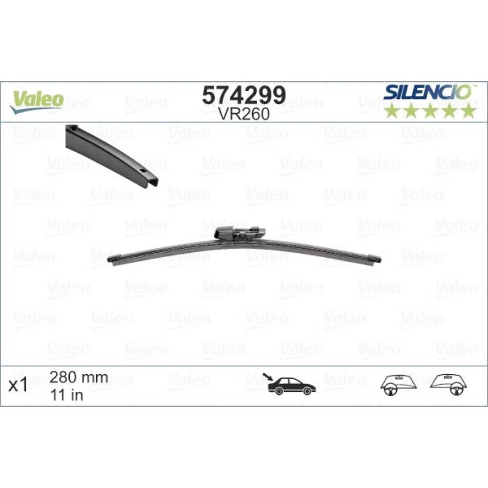 Tylna wycieraczka Valeo Silencio Rear 280 mm do Volkswagen e-Golf 2014-2021