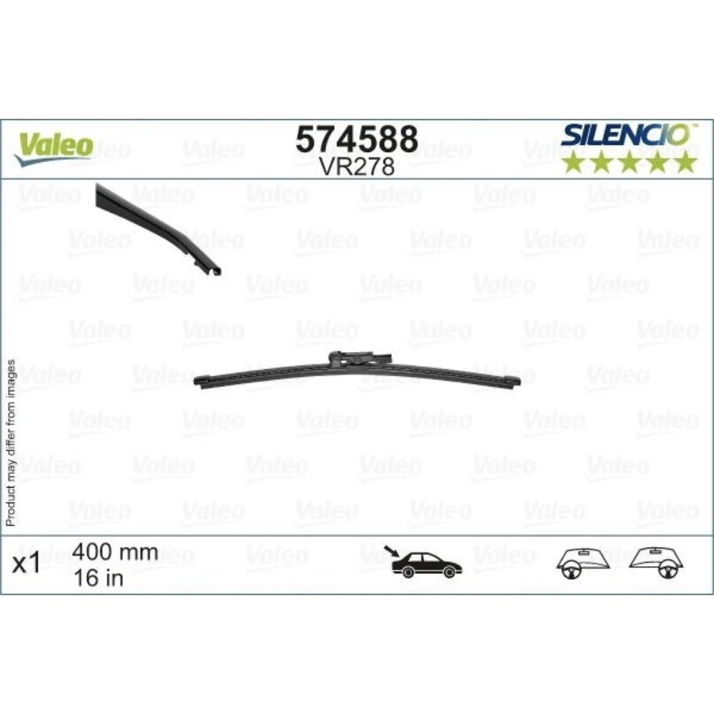 Задний дворник Valeo Silencio Rear 400 мм для Renault Trafic 3 2014-2026