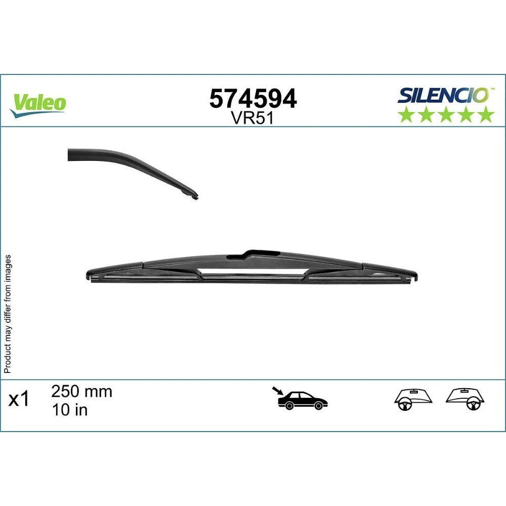 Tylna wycieraczka Valeo Silencio Rear 250 mm do SsangYong Tivoli 2015-2023
