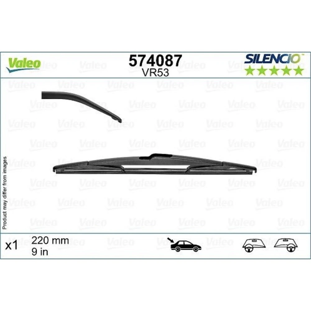 Front wiper blade set Valeo Silencio Flat 600 & 450 мм for XPENG G9 2022-2026